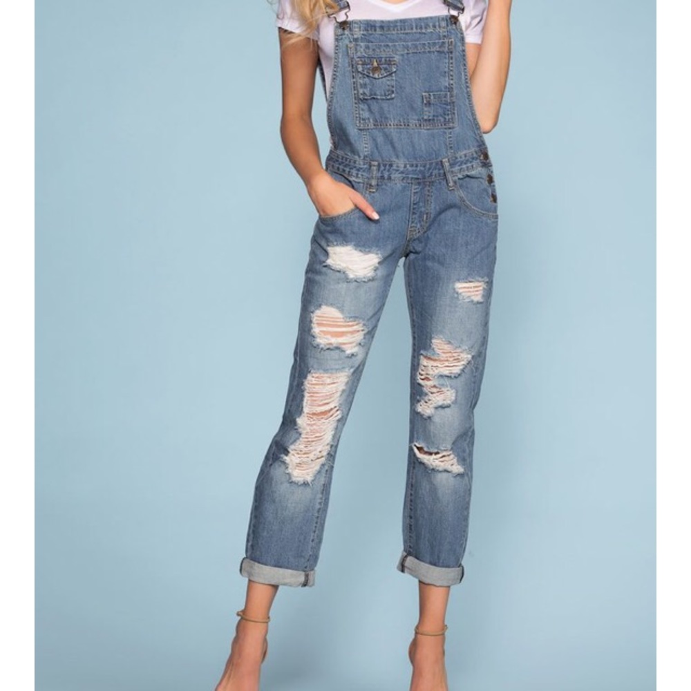 Distressed Overalls